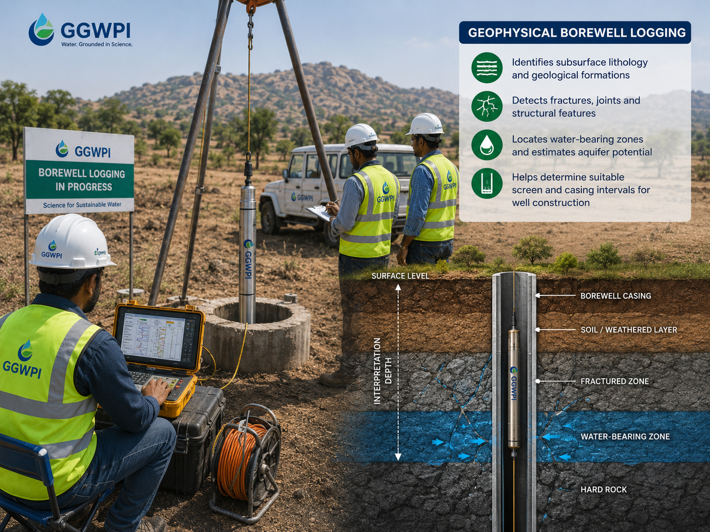 Understanding geophysical borewell logging