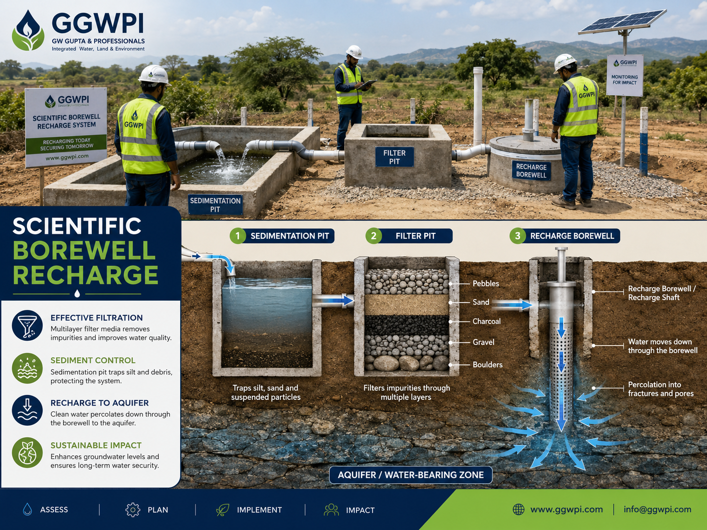 Borewell recharge and groundwater recharge structure