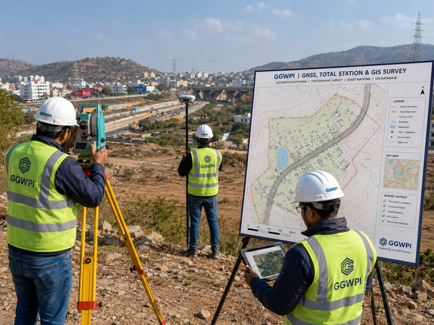 GNSS Total Station and GIS survey